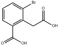 3-Bromo-2-(carboxymethyl)benzoic acid Struktur