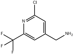 2-chloro-6-(trifluoromethyl)pyridin-4-yl]methanamine Struktur