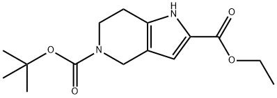 5-O-tert-butyl 2-O-ethyl 1,4,6,7-tetrahydropyrrolo[3,2-c]pyridine-2,5-dicarboxylate Struktur