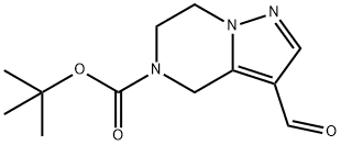 tert-butyl 3-formyl-6,7-dihydropyrazolo[1,5-a]pyrazine-5(4H)-carboxylate Struktur