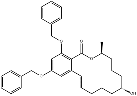 1H-2-Benzoxacyclotetradecin-1-one, 3,4,5,6,7,8,9,10-octahydro-7-hydroxy-3-methyl-14,16-bis(phenylmethoxy)-, [3S-(3R*,7S*,11E)]- (9CI)