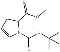 1-tert-butyl 2-methyl 2,3-dihydro-1H-pyrrole-1,2-dicarboxylate Struktur