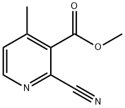 3-Pyridinecarboxylic acid, 2-cyano-4-methyl-, methyl ester Struktur