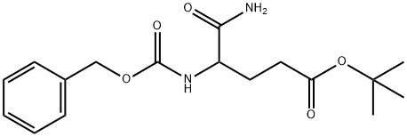 5-amino-5-oxo-4-(phenylmethoxycarbonylamino)pentanoic acid tert-butyl ester Struktur