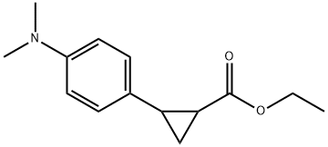 Cyclopropanecarboxylic acid, 2-[4-(dimethylamino)phenyl]-, ethyl ester Struktur