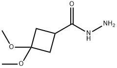 3,3-Dimethoxycyclobutane-1-carbohydrazide Struktur