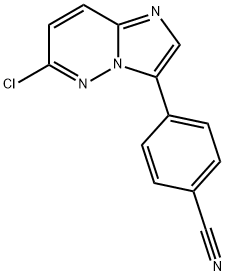 4-{6-Chloroimidazo[1,2-b]pyridazin-3-yl}benzonitrile Struktur