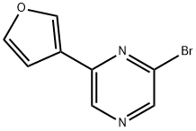 2-Bromo-6-(3-furan)pyrazine Struktur