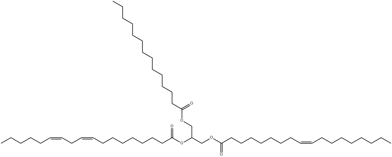 1-Myristoyl-2-Linoleoyl-3-Oleoyl-rac-glycerol Struktur