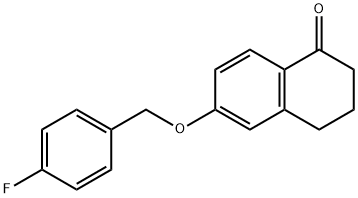 1(2H)-Naphthalenone, 6-[(4-fluorophenyl)methoxy]-3,4-dihydro- Struktur