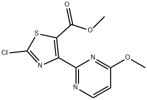 5-Thiazolecarboxylic acid, 2-chloro-4-(4-methoxy-2-pyrimidinyl)-, methyl ester Struktur