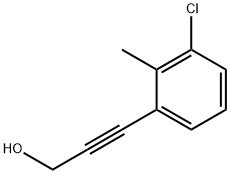 2-Propyn-1-ol, 3-(3-chloro-2-methylphenyl)- Struktur