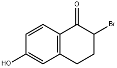 2-bromo-3,4-dihydro-6-hydroxynaphthalen-1(2H)-one Struktur