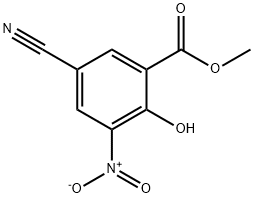 5-Cyano-2-hydroxy-3-nitro-benzoic acid methyl ester Struktur