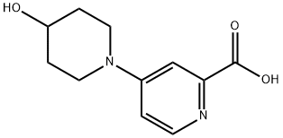 2-Pyridinecarboxylic acid, 4-(4-hydroxy-1-piperidinyl)- Struktur