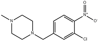 Piperazine, 1-[(3-chloro-4-nitrophenyl)methyl]-4-methyl- Struktur