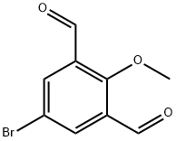 1,3-Benzenedicarboxaldehyde, 5-bromo-2-methoxy- Struktur