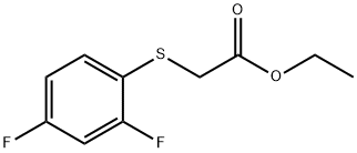 Acetic acid, 2-[(2,4-difluorophenyl)thio]-, ethyl ester Struktur