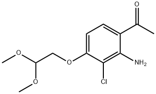 Ethanone, 1-?[2-?amino-?3-?chloro-?4-?(2,?2-?dimethoxyethoxy)?phenyl]?- Struktur