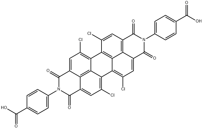 N,N'-Di-(4-benzoic acid)-1,2,6,7-tetrachloroperylene-3,4,9,10-tetracarboxylic acid diimide Struktur