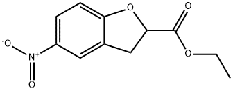 2-Benzofurancarboxylic acid, 2,3-dihydro-5-nitro-, ethyl ester Struktur