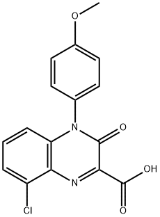 2-Quinoxalinecarboxylic acid, 8-chloro-3,4-dihydro-4-(4-methoxyphenyl)-3-oxo- Struktur