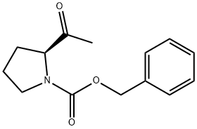 1-Pyrrolidinecarboxylic acid, 2-acetyl-, phenylmethyl ester, (2S)- Struktur