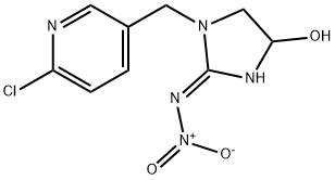 4-Imidazolidinol, 1-[(6-chloro-3-pyridinyl)methyl]-2-(nitroimino)-, (2E)- Struktur