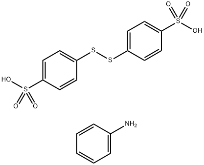 Benzenesulfonic acid, 4,4'-dithiobis-, compd. with benzenamine (1:2) (9CI) Struktur