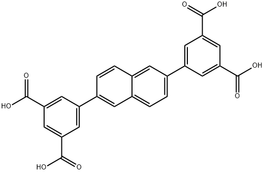 1,3-Benzenedicarboxylic acid, 5,5'-(2,6-naphthalenediyl)bis- Struktur