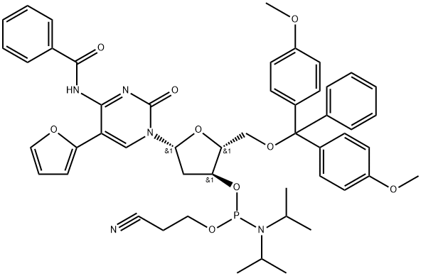 5-(Furan-2-yl)-dC CEP Struktur