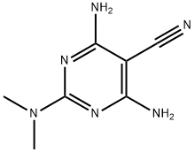 4,6-Diamino-2-(dimethylamino)pyrimidine-5-carbonitrile Struktur