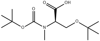 D-Serine, N-[(1,1-dimethylethoxy)carbonyl]-O-(1,1-dimethylethyl)-N-methyl- Struktur