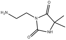 2,4-Imidazolidinedione, 3-(2-aminoethyl)-5,5-dimethyl- Struktur