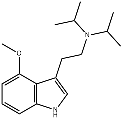 1H-Indole-3-ethanamine, 4-methoxy-N,N-bis(1-methylethyl)- Struktur