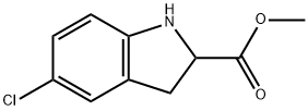 Methyl 5-chloro-2,3-dihydro-1H-indole-2-carboxylate Struktur