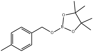 1,3,2-Dioxaborolane, 4,4,5,5-tetramethyl-2-[(4-methylphenyl)methoxy]- Struktur