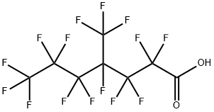 Heptanoic acid, 2,2,3,3,4,5,5,6,6,7,7,7-dodecafluoro-4-(trifluoromethyl)- Struktur