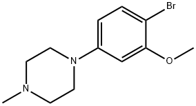 Piperazine, 1-(4-bromo-3-methoxyphenyl)-4-methyl- Struktur