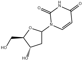 2,4(1H,3H)-Pyrimidinedione, 1-(2-deoxy-D-erythro-pentofuranosyl)- Struktur