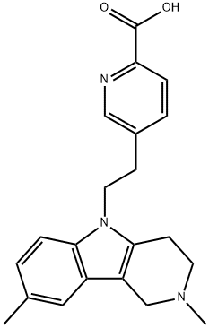 5-[2-(1,2,3,4-Tetrahydro-2,8-dimethyl-5H-pyrido[4,3-b]indol-5-yl)ethyl]-2-pyridinecarboxylic Acid (Latrepirdine Metabolite) Struktur