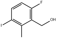 Benzenemethanol, 6-fluoro-3-iodo-2-methyl- Struktur