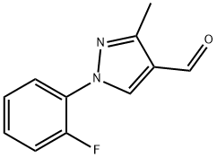 1H-Pyrazole-4-carboxaldehyde, 1-(2-fluorophenyl)-3-methyl- Struktur