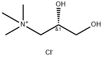 1-Propanaminium, 2,3-dihydroxy-N,N,N-trimethyl-, chloride (1:1), (2S)- Struktur