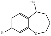 8-Bromo-2,3,4,5-tetrahydro-1-benzoxepin-5-ol Struktur