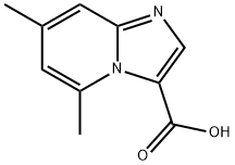 Imidazo[1,2-a]pyridine-3-carboxylic acid, 5,7-dimethyl- Struktur