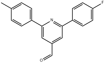 JR-9171, 2-(4-Fluorophenyl)-6-p-tolylpyridine-4-carbaldehyde, 97% Struktur