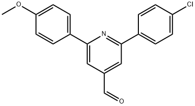 JR-9176, 2-(4-Chlorophenyl)-6-(4-methoxyphenyl)pyridine-4-carbaldehyde, 97% Struktur