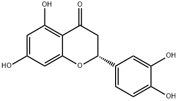 4H-1-Benzopyran-4-one, 2-(3,4-dihydroxyphenyl)-2,3-dihydro-5,7-dihydroxy-, (2R)- Struktur