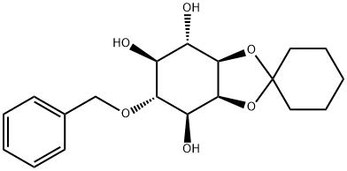 1,2-O-Cyclohexylidene-4-O-(phenylMethyl)-D-Myo-inositol Struktur